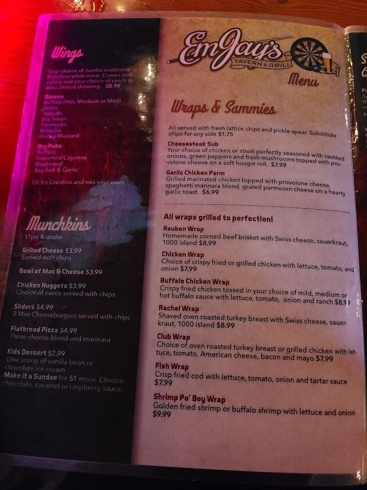 EmJay's Tavern & Grill Menu image 3